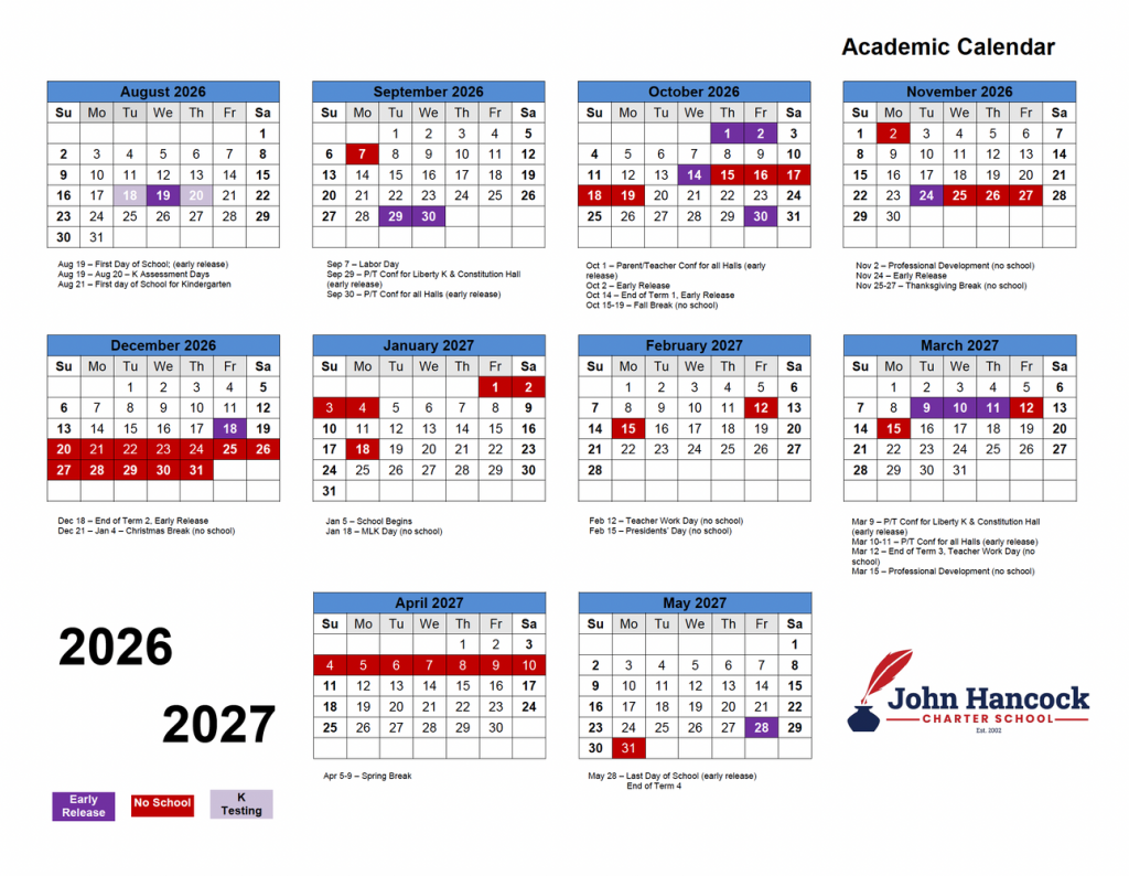 school calendar
